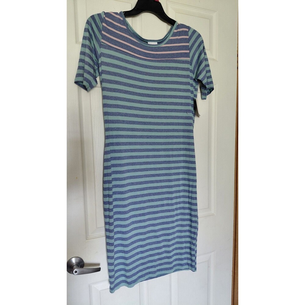 LulaRoe Julia striped Knee-Length T-Shirt Dress